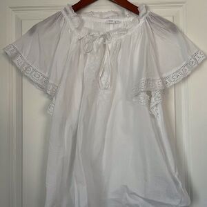 GAP White Blouse with Lace Detail